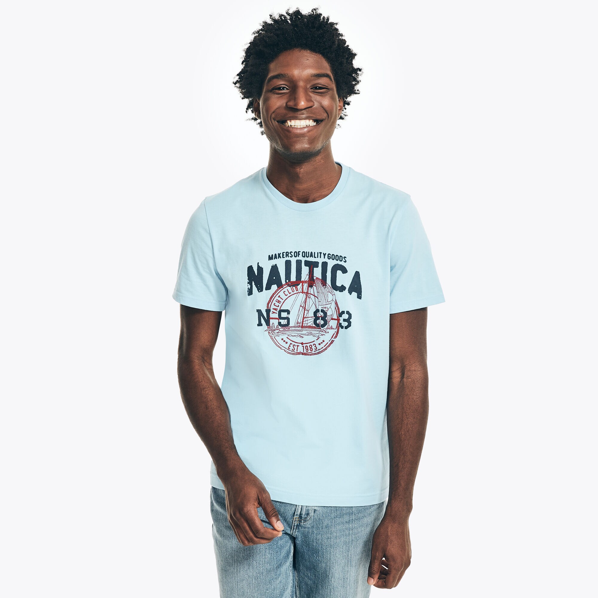 MARITIME 83 GRAPHIC T-SHIRT,Cobalt Wave,large
