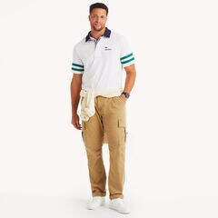 Big & Tall Classic Fit Rugby Polo,Bright White,large