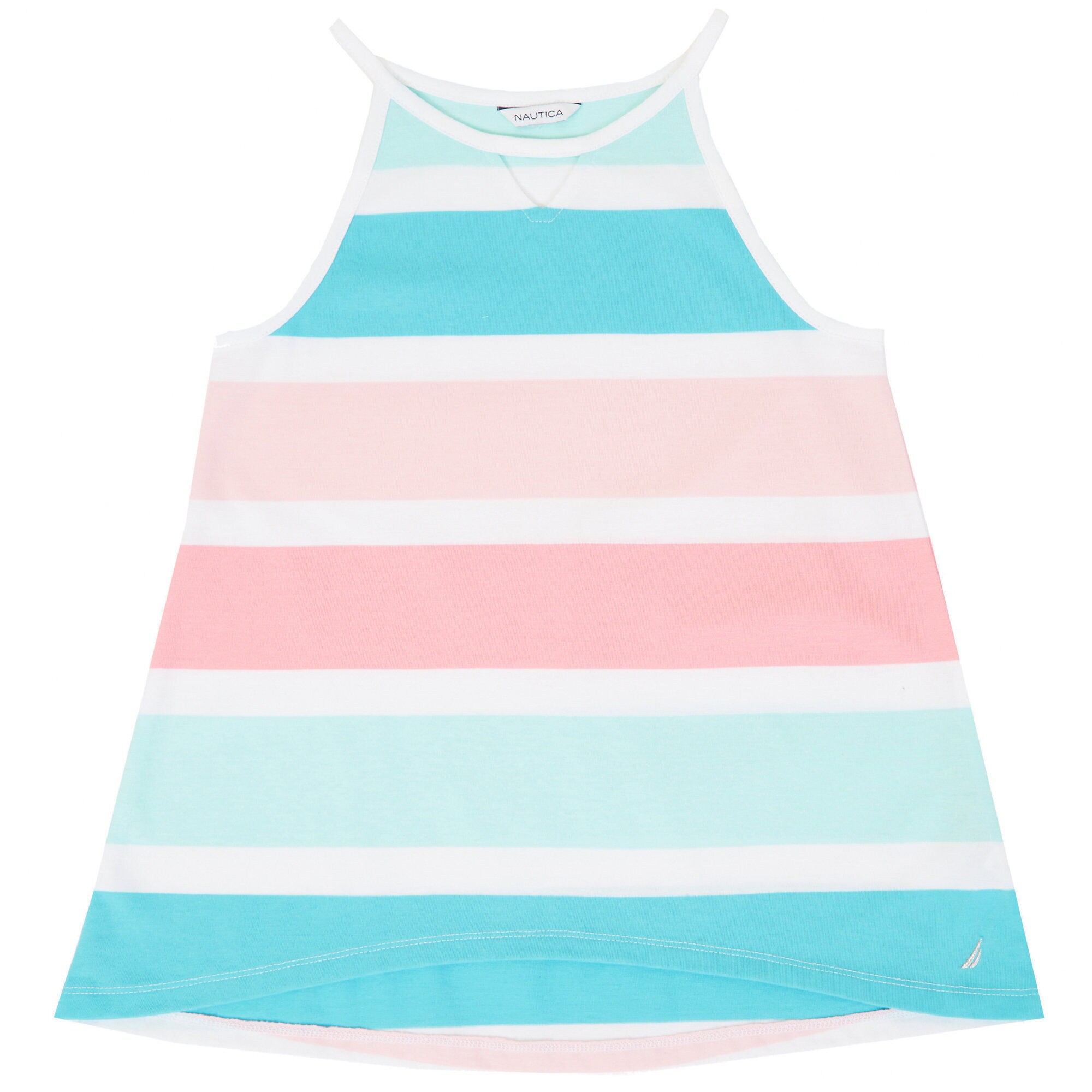 Little Girls' Striped Racerback Tank Top (2T-7),Hawaiian Ocean,large