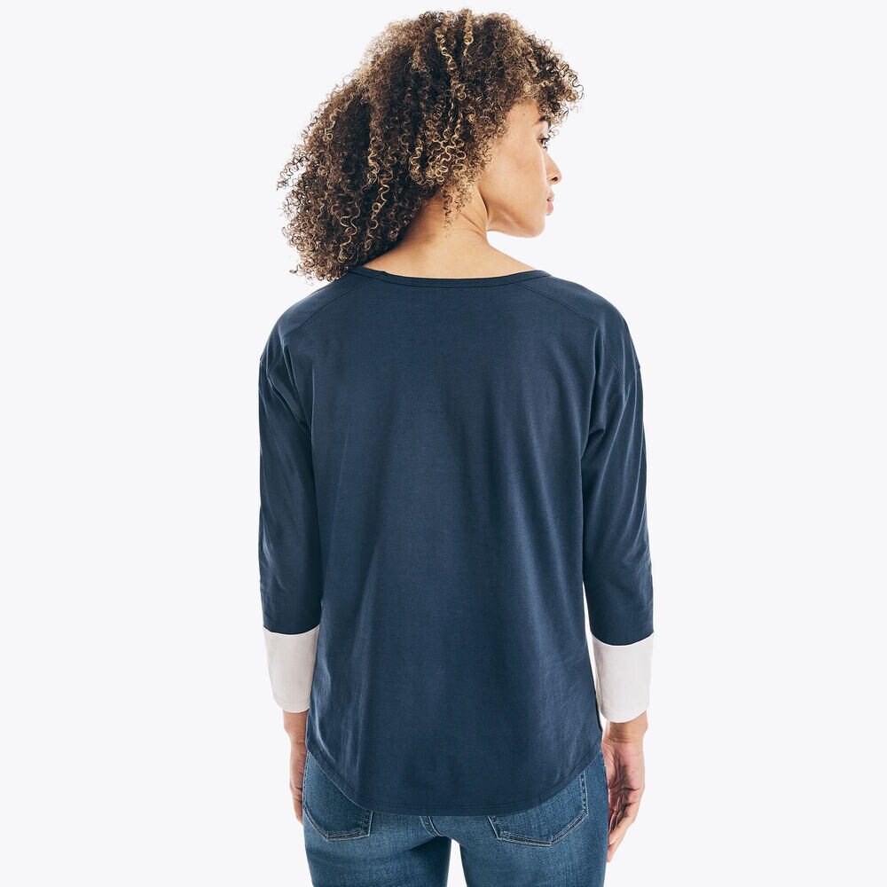 COLORBLOCK CREWNECK T-SHIRT,Marshmallow,large