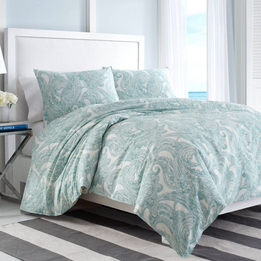 Long Bay Full/Queen Duvet,South Beach Aqua,large
