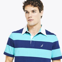 CLASSIC FIT STRIPED POLO,Light Olive,large