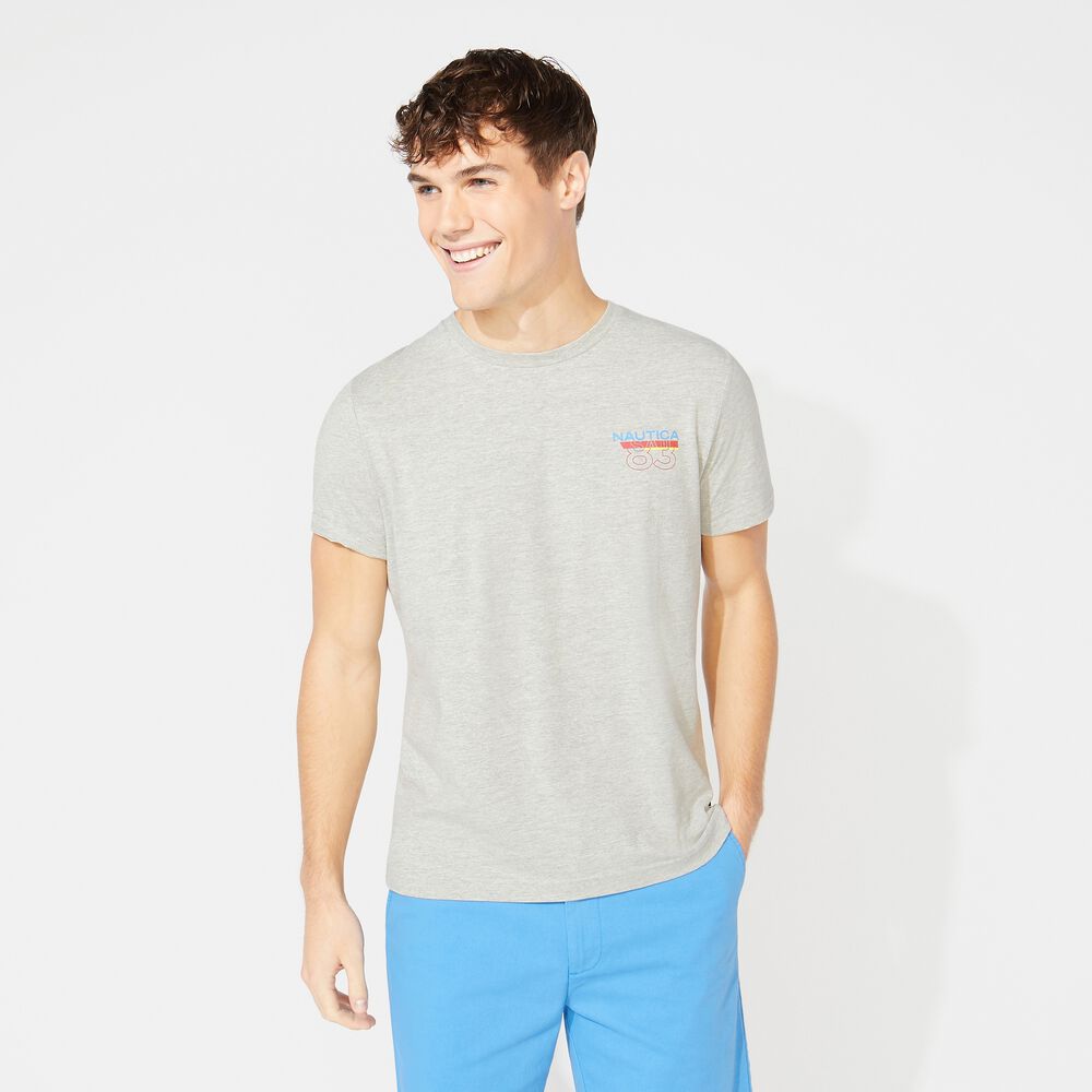 LOGO GRAPHIC T-SHIRT,Grey Heather,large