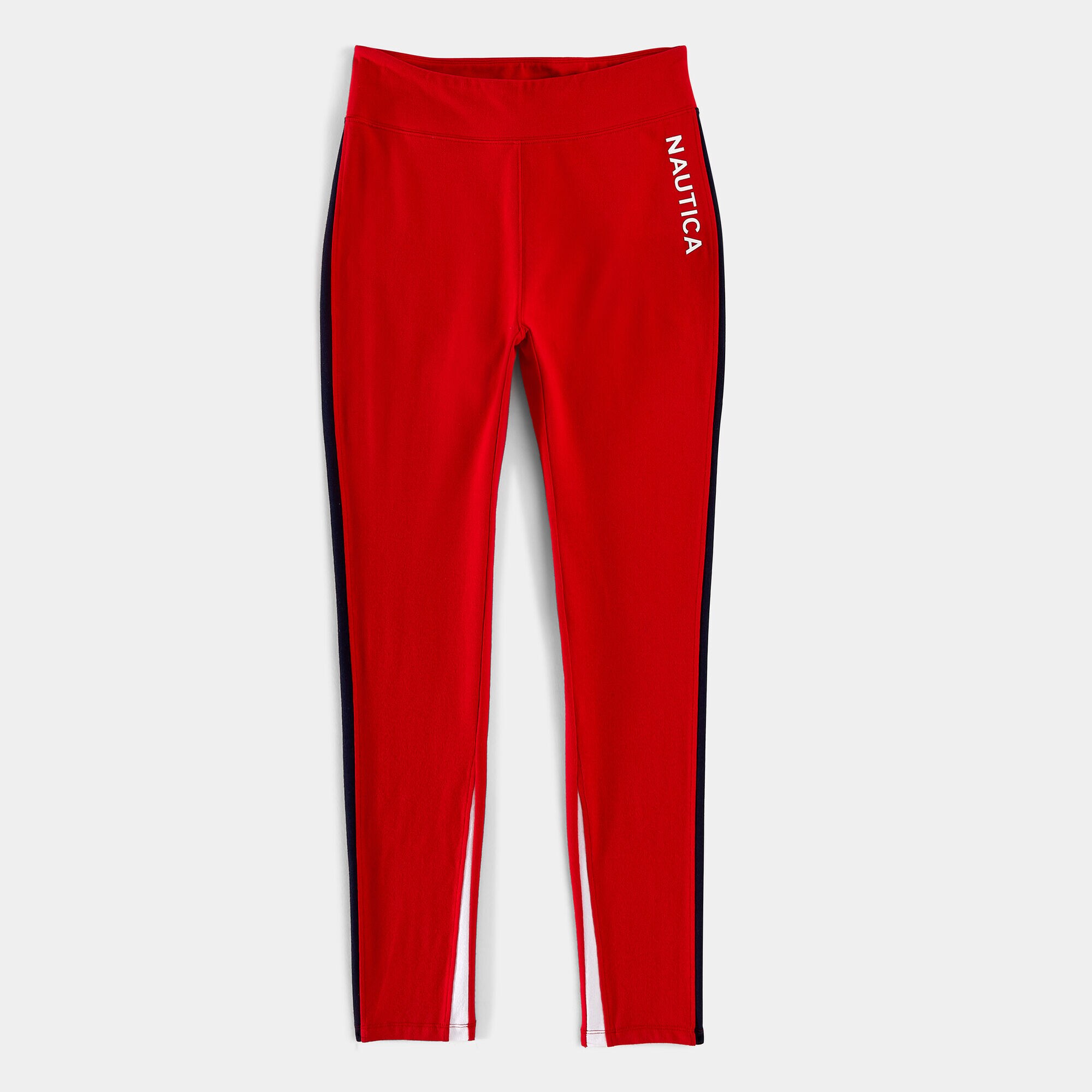 SIDE PANEL COLORBLOCK LEGGING,Tomales Red,large