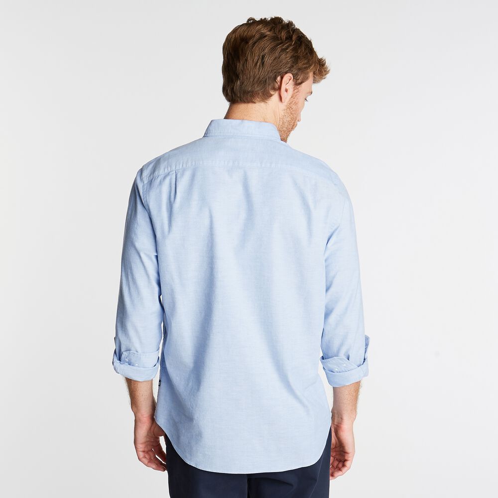 Big & Tall Anchor Solid Oxford Classic Fit Button Down,Rolling River Wash,large