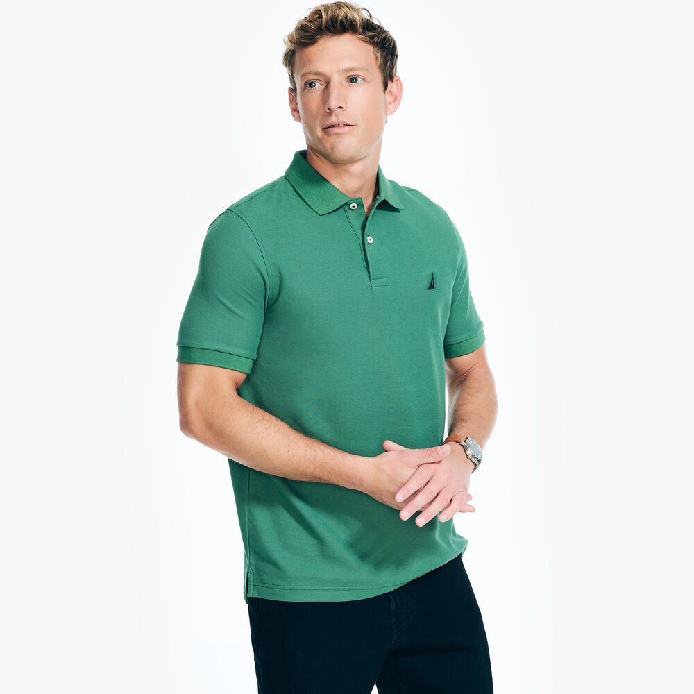Sustainably Crafted Classic Fit Deck Polo,Green Apple,large