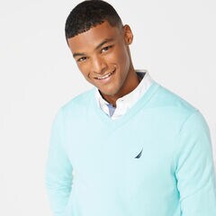 NAVTECH V-NECK SWEATER,Aquasplash,large