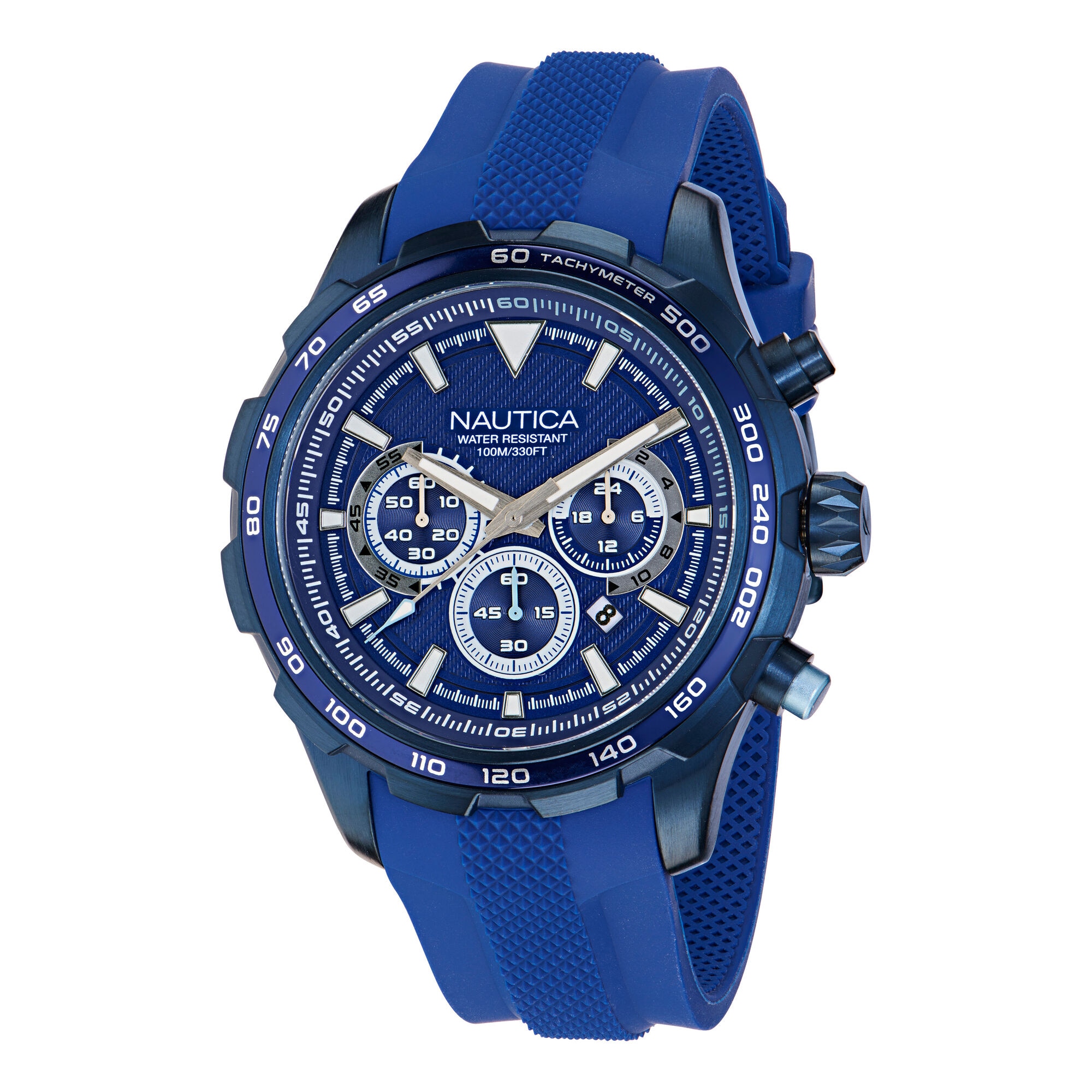 NST Silicone Chronograph Watch,Multi,large