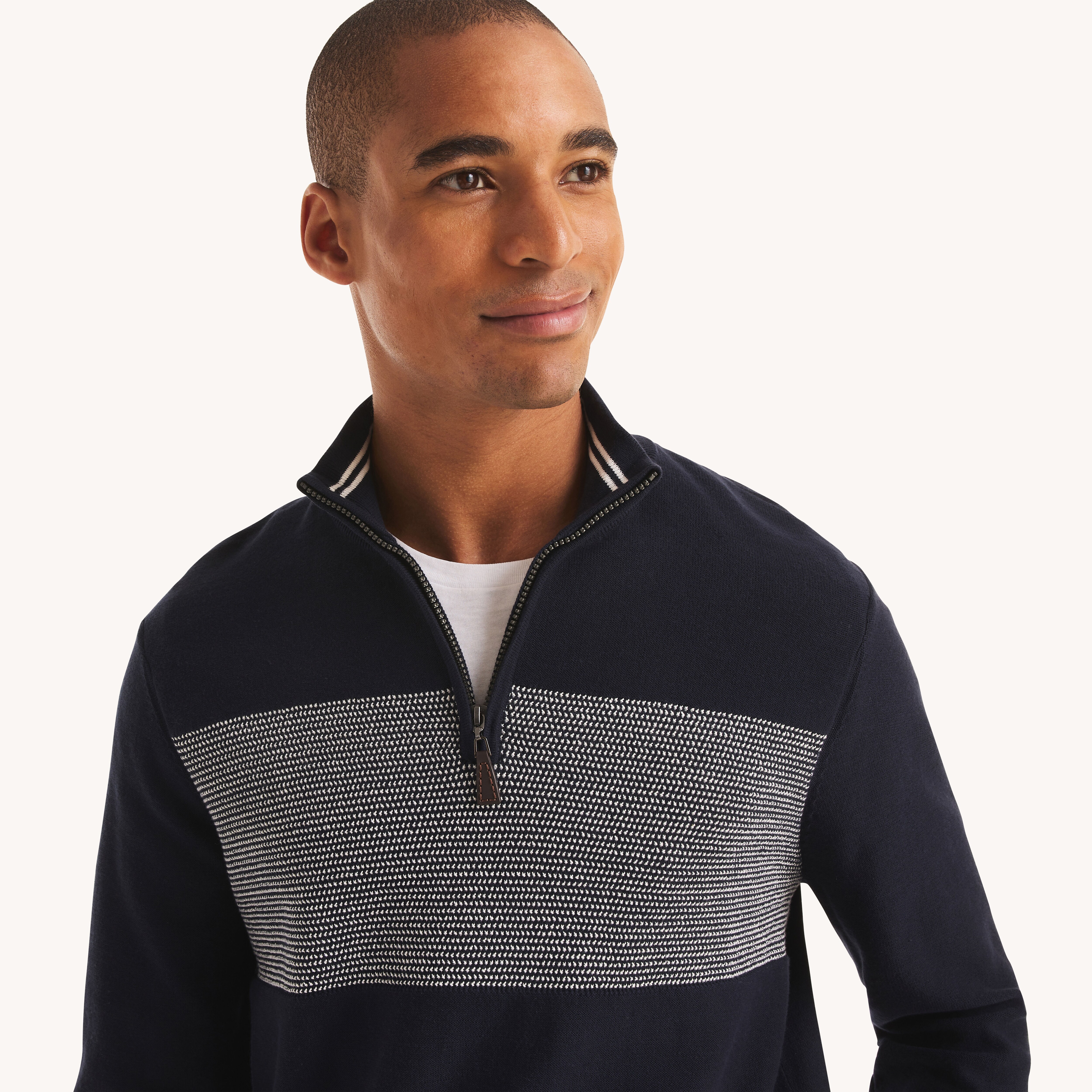 Colorblock Quarter-Zip Sweater | Nautica