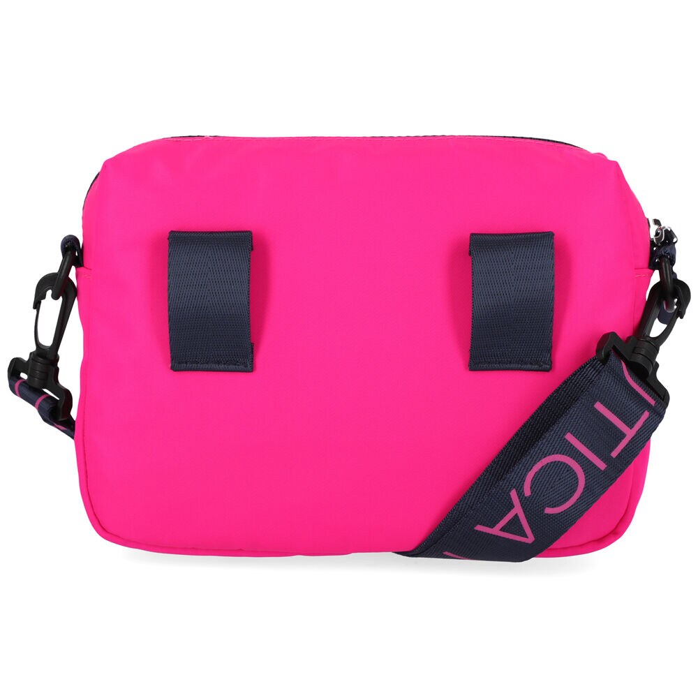 NYLON LOGO CROSSBODY BAG,Fancytail Fuschia,large