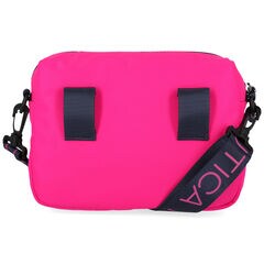 NYLON LOGO CROSSBODY BAG,Fancytail Fuschia,large