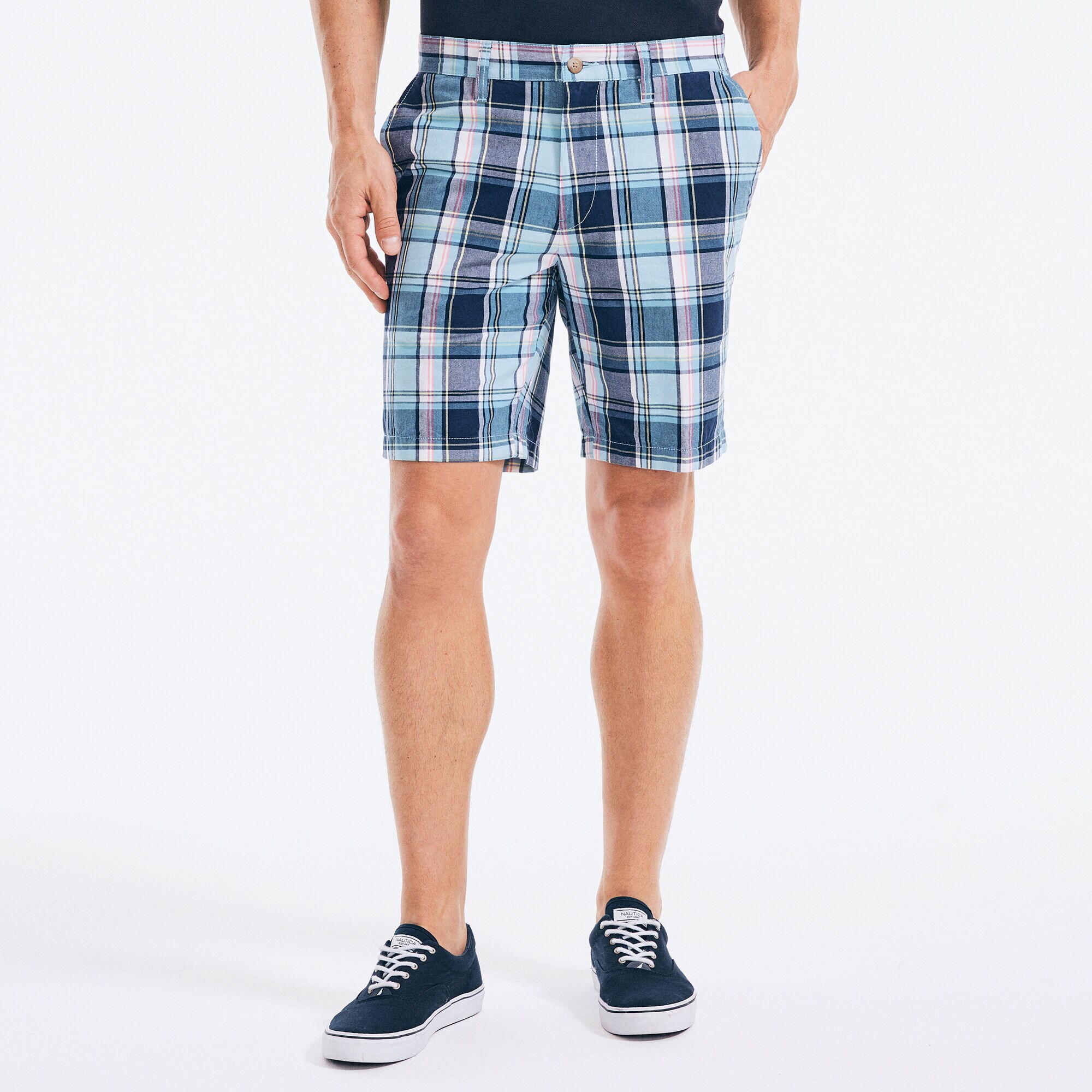 8.5" PLAID SHORT,Alaskan Blue,large