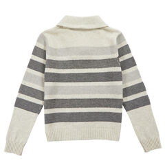 Little Boys' Textured Ombre Sweater (4-7),Sail White,large