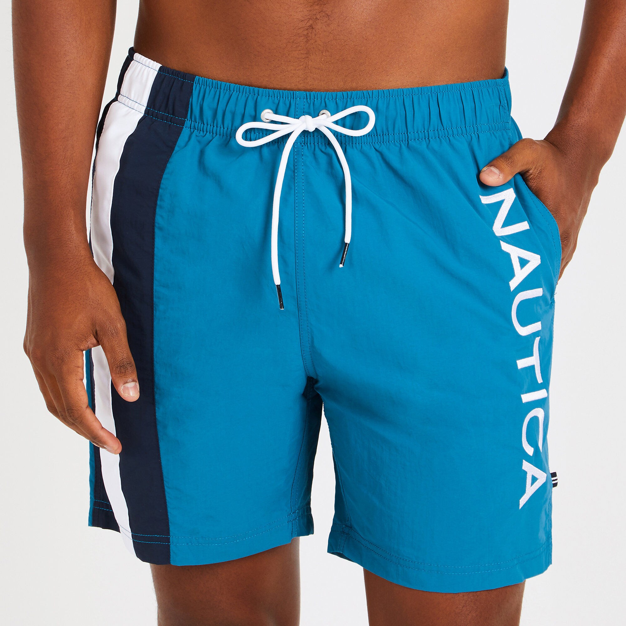 Logo Flag Quick-Dry Swim Shorts,Sea Mist,large