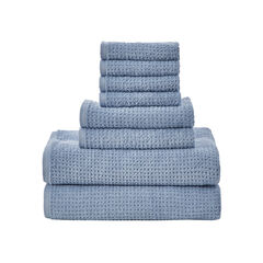 OASIS SOLID TOWEL SET, 8-PC,Aqua Sky,large