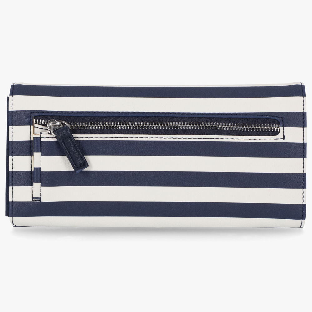 STRIPED LOGO MONEY MANAGER WALLET WITH BOX,Navy,large