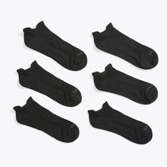 ATHLETIC LOW-CUT MICROFIBER SOCKS, 6-PACK,Dove,large