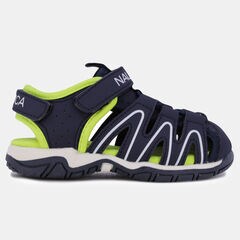 BOYS' TWO-TONE LOGO CLOSED-TOE SANDAL,Ice Blue,large