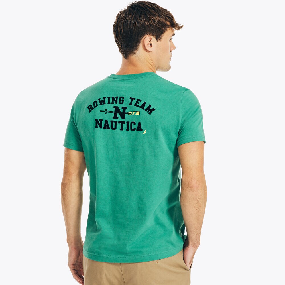 ROWING TEAM GRAPHIC T-SHIRT,Bright Willow,large
