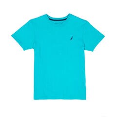 Boys' Strait Anchor V-Neck Solid Tee (8-20),Delphinium Blue,large