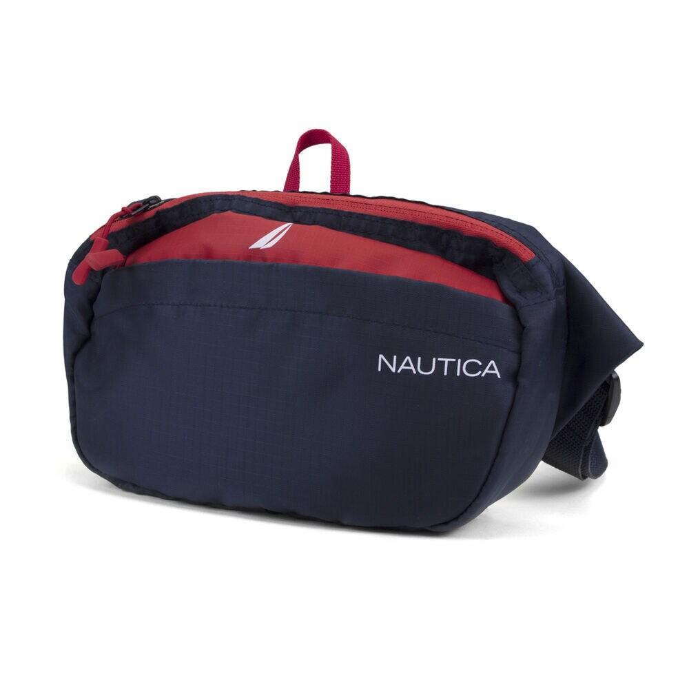 LOGO BELT BAG IN NAVY/RED,Nautica Red,large