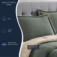 Beckett Green Full/Queen Reversible Comforter & Sham Set,Dark Hunter,large