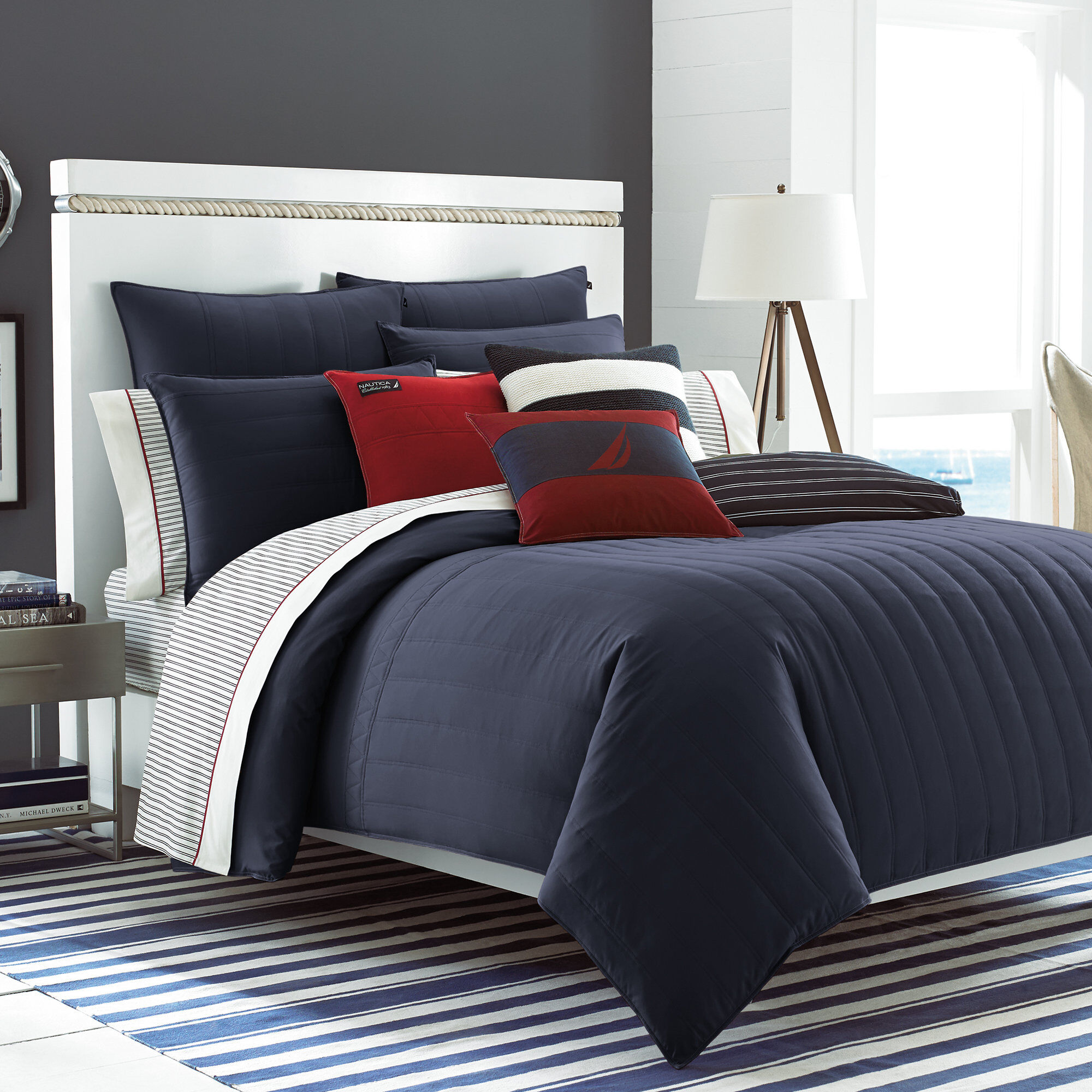 Mainsail Navy Twin Comforter Set,Starlight Blue,large