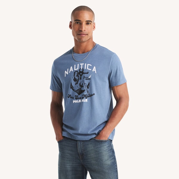 Flocked Pale Ale Graphic T-Shirt