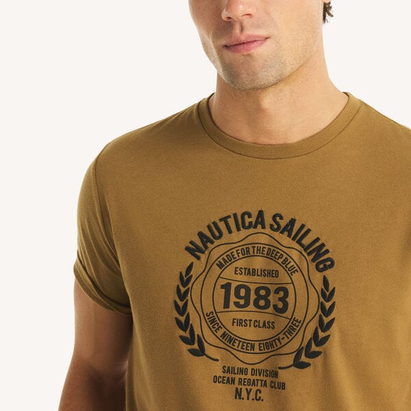 Embroidered First Class Logo Graphic T-Shirt