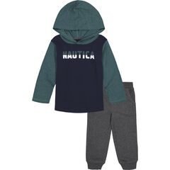 INFANT BOYS' THERMAL HOODIE 2PC JOGGER SET (12M-24M),Navy,large