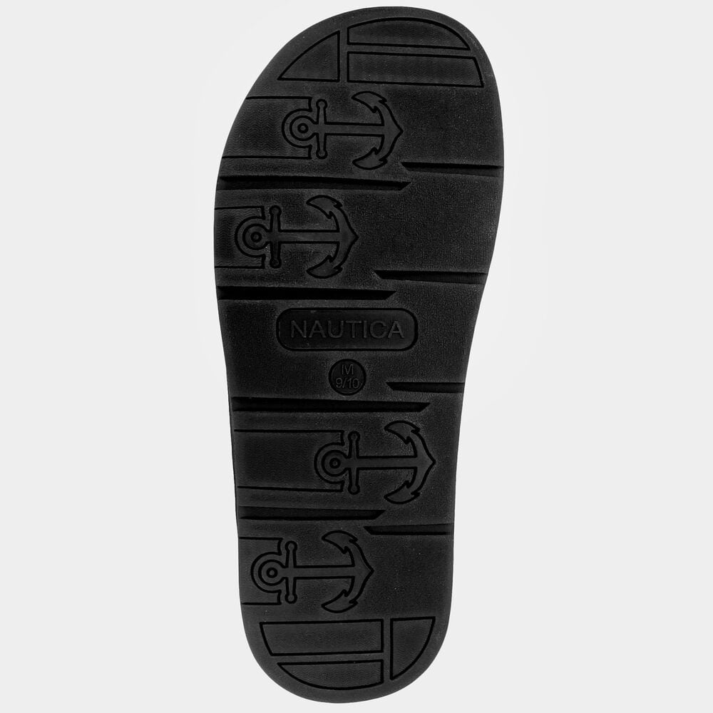 LOGO EMBOSSED SLIDE SANDAL,Black,large