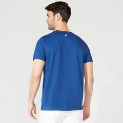 MULTIPLE LOGO GRAPHIC T-SHIRT,Estate Blue,large