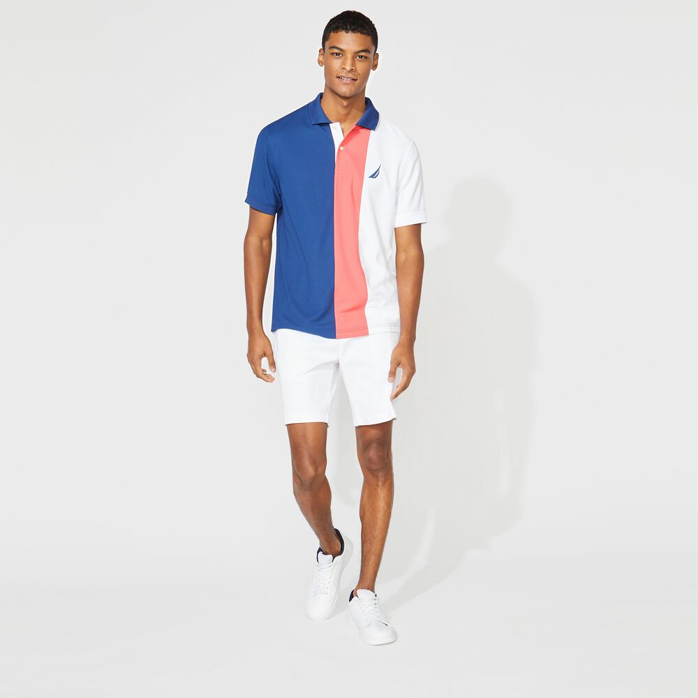 BIG & TALL NAVTECH COLORBLOCK POLO,Estate Blue,large