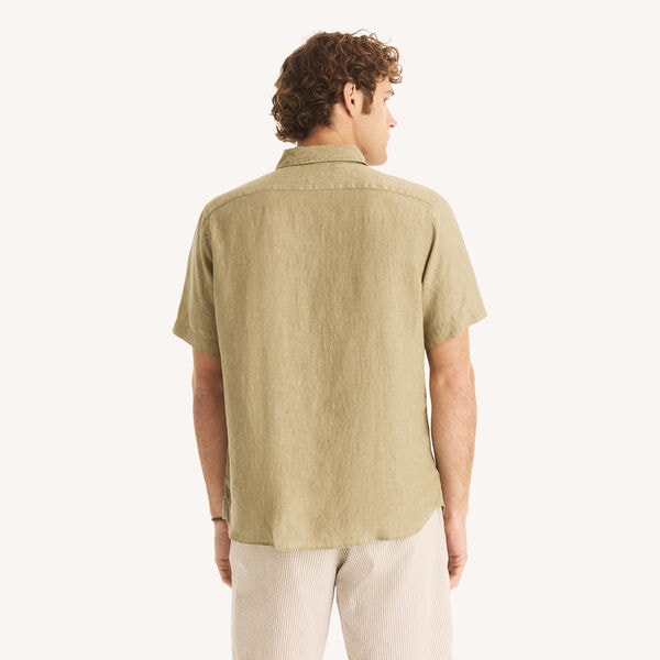 Classic Fit Short-Sleeve Linen Shirt 