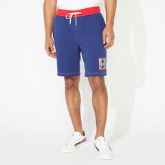 NAUTICA JEANS CO. PATCH KNIT SHORT,J Navy,large