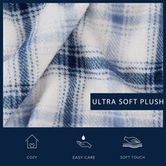 PLAID TWIN SHEET SET,Blue Mirage,large