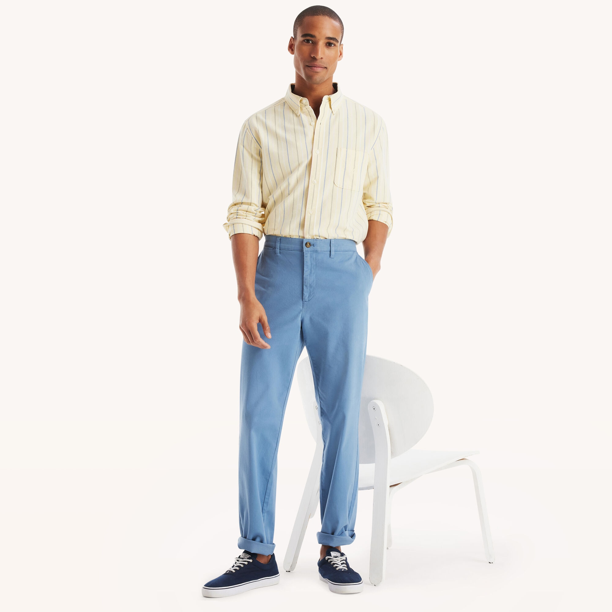 Classic Fit Deck Pant,Blue Stern,large
