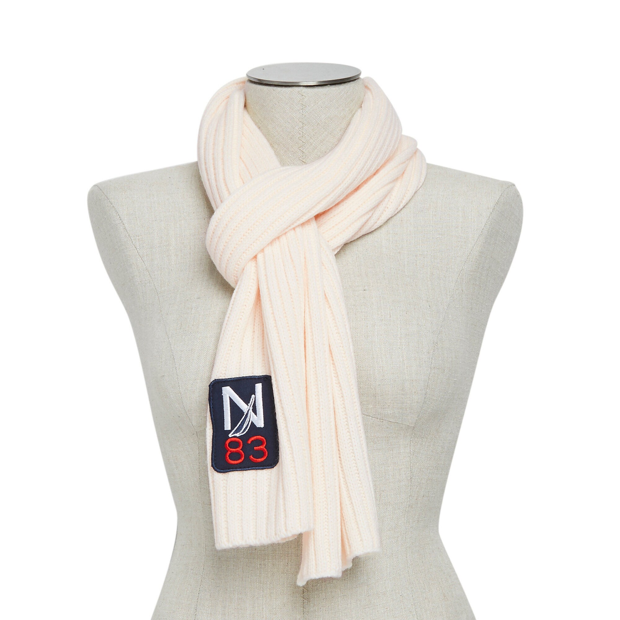 Heritage Logo Winter Scarf,Bright White,large