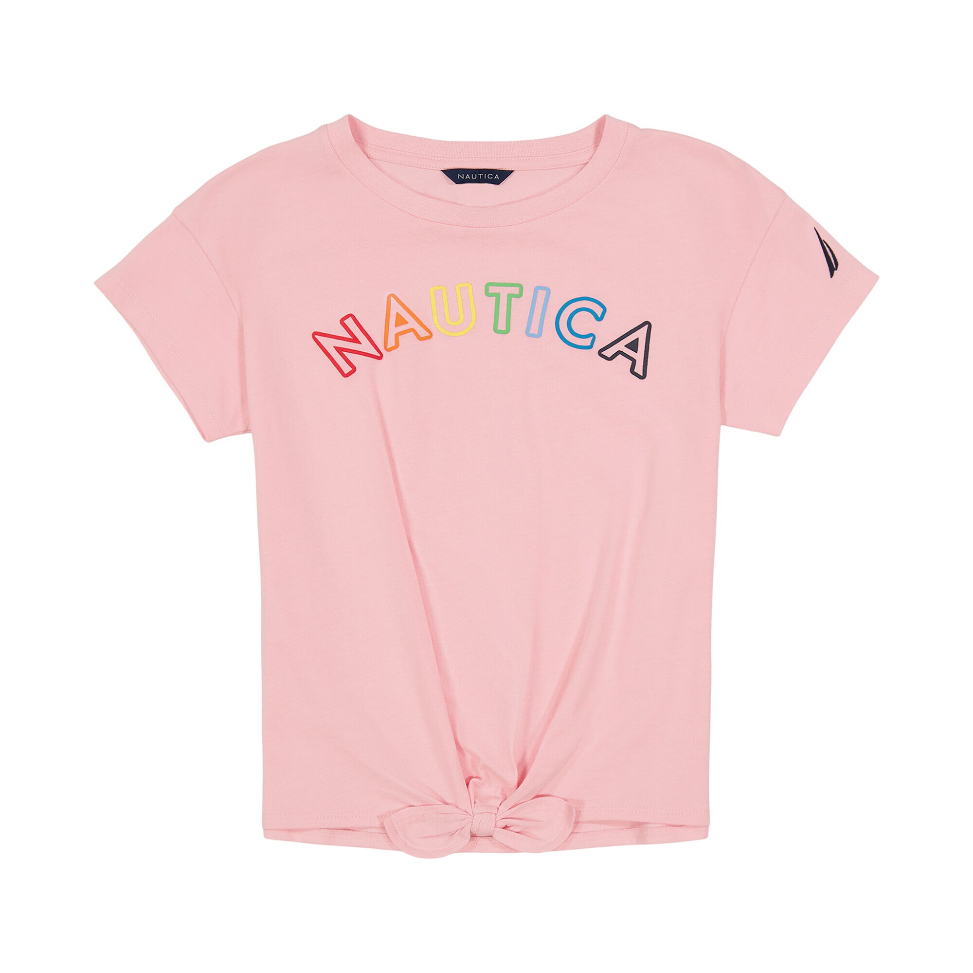 Little Girls' Tie-Front T-Shirt (4-6X),Watermelon,large