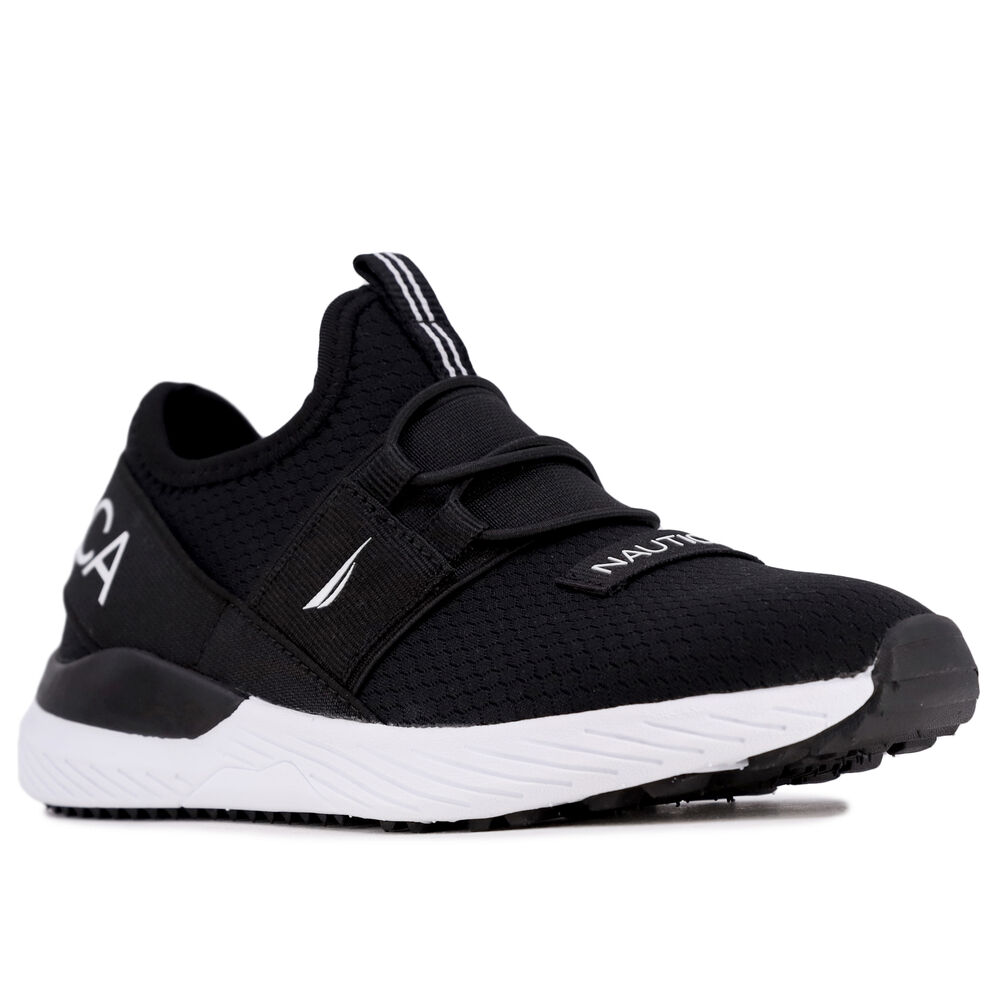 BOYS' BRAND ICON SLIP-ON SNEAKER,Black,large