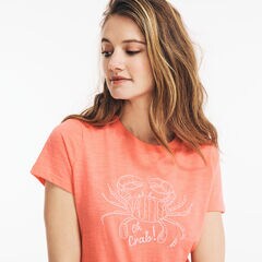 OH CRAB GRAPHIC T-SHIRT,Sugar Coral,large