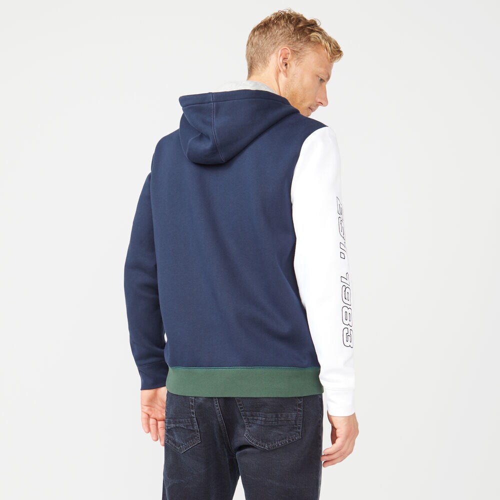 FULL-ZIP FLEECE HOODIE,Navy,large