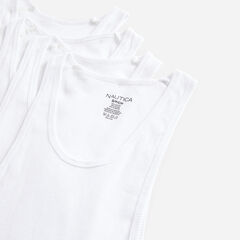 RIBBED TANK TOP- 4-PACK,Antique White Wash,large