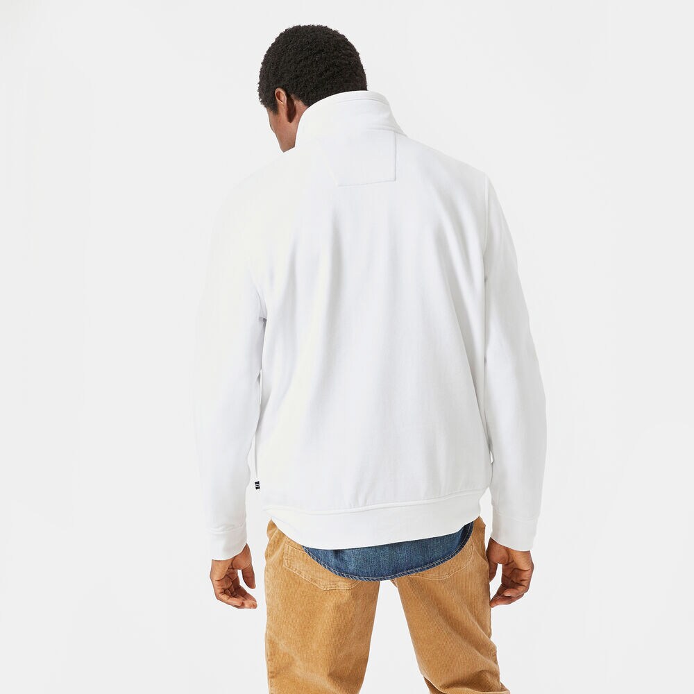 CLASSIC FIT QUARTER-ZIP FLEECE PULLOVER,Bright White,large