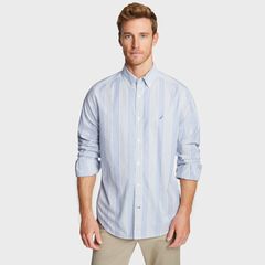 NAVTECH CLASSIC FIT STRIPED SHIRT,Bright White,large