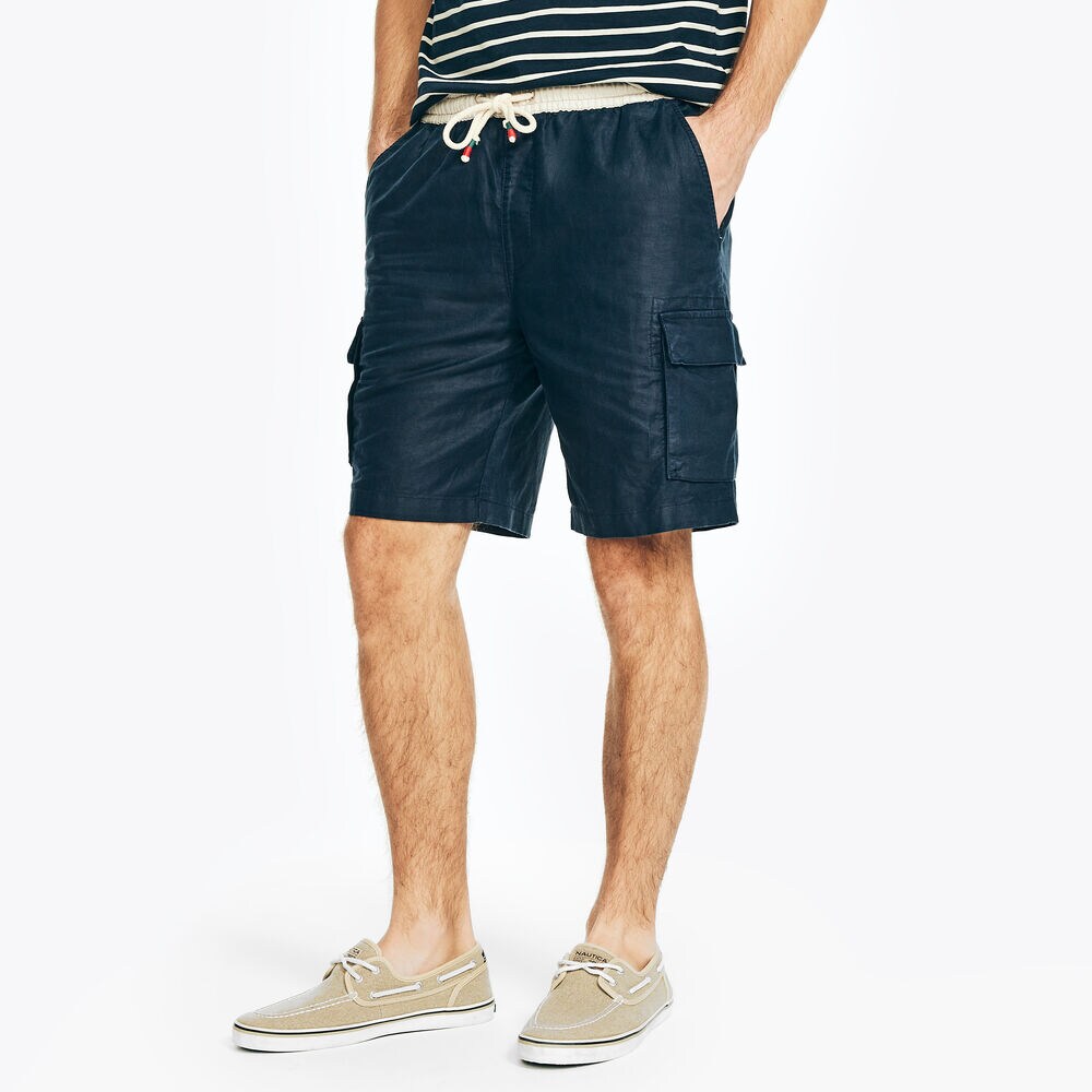 8.5" PULL-ON CARGO SHORT,Navy,large