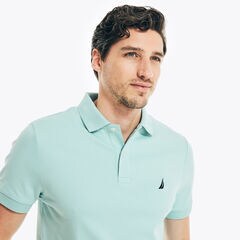 SLIM FIT INTERLOCK POLO,Harbor Mist,large