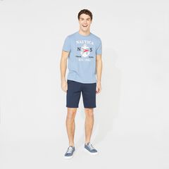 BIG & TALL ANCHOR GRAPHIC TEE,Anchor Blue Heather,large