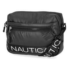 LOGO NYLON PUFFER BAG,Black,large