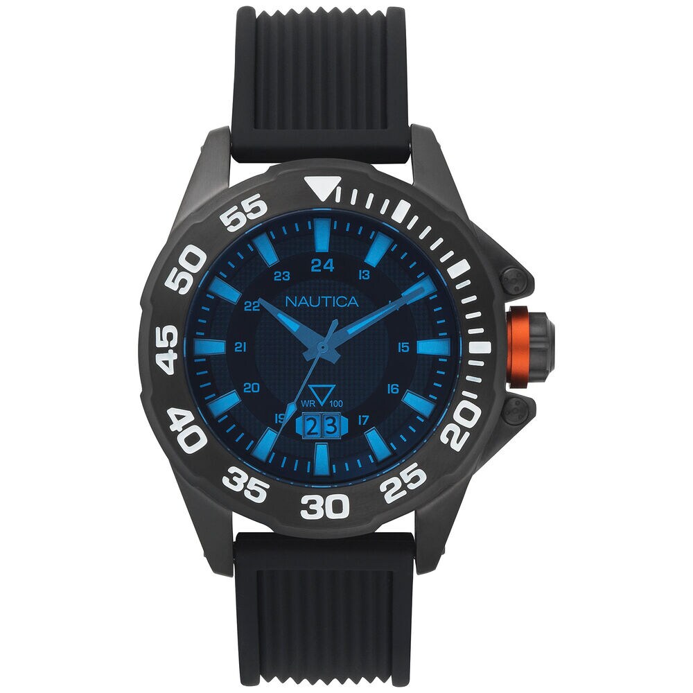 Westview Silicone 3-Hand Watch - Black,Multi,large